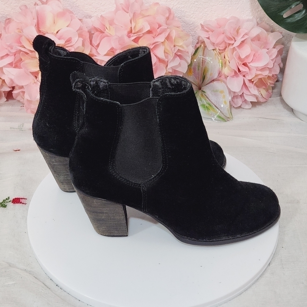 Steve Madden Chelsea Boots Black Leather Women Sz: 7.5 - Picture 9 of 12